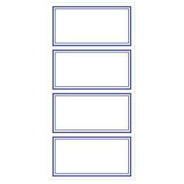 TREELINE Blue Border Labels - 24 Pack