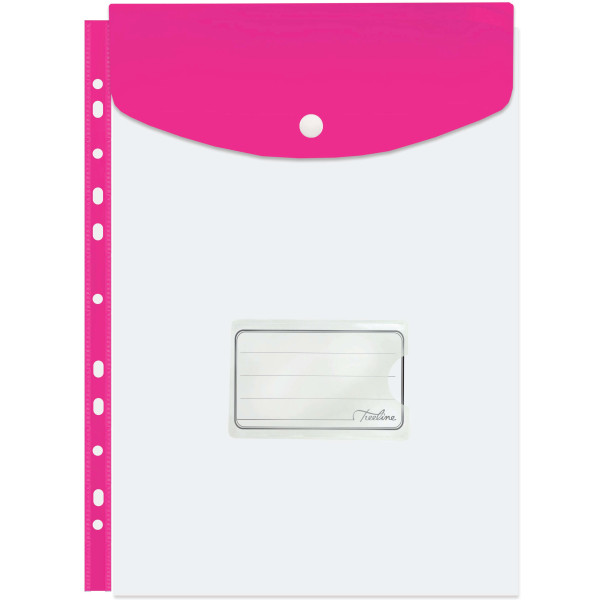 TREELINE A4 Filing Carry Folder with Stud Hot Pink TREELINE A4 Filing Carry Folder with Stud Hot Pink