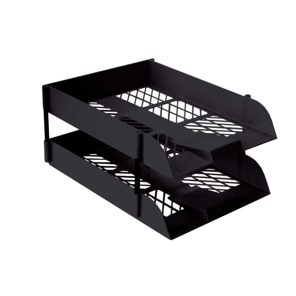 TREELINE Desk Letter Tray Set - Black