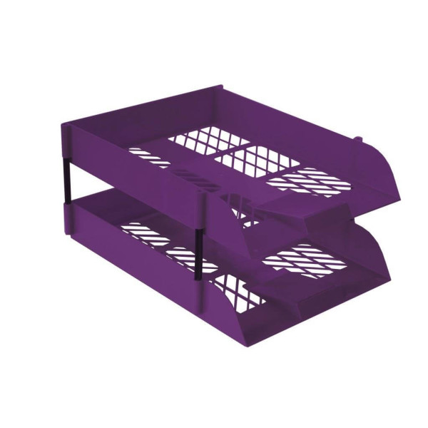 TREELINE Desk Letter Tray Set - Electric Purple