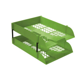 TREELINE Desk Letter Tray Set - Lime Green