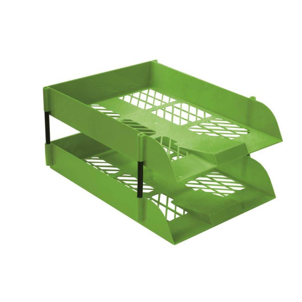 TREELINE Desk Letter Tray Set - Lime Green