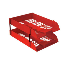 TREELINE Desk Letter Tray Set - Red