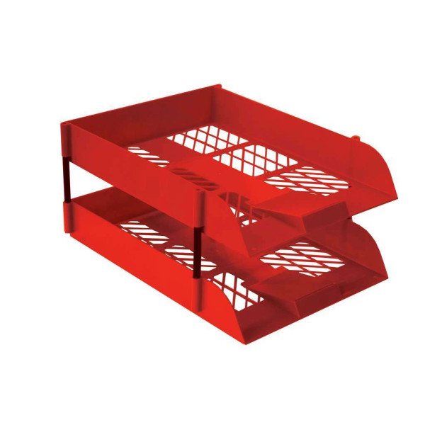 TREELINE Desk Letter Tray Set - Red