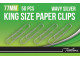 TREELINE Paper Clips Wavy 77mm Silver - 50s
