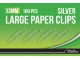 TREELINE Paper Clips 33mm Silver - 100s