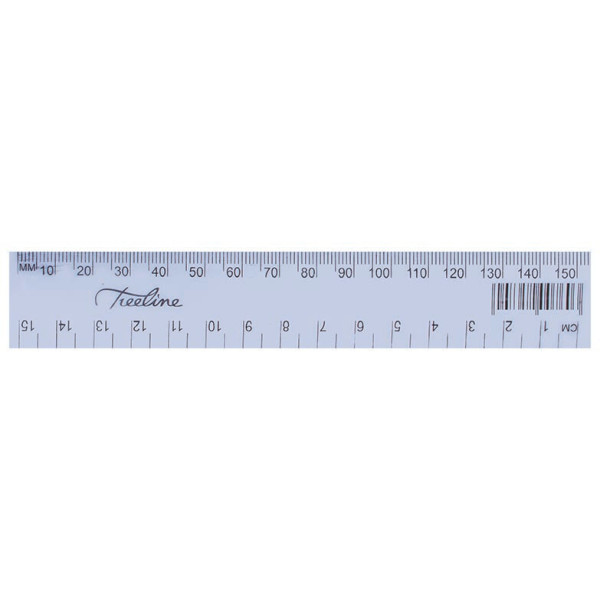 Treeline 15cm Ruler - Clear