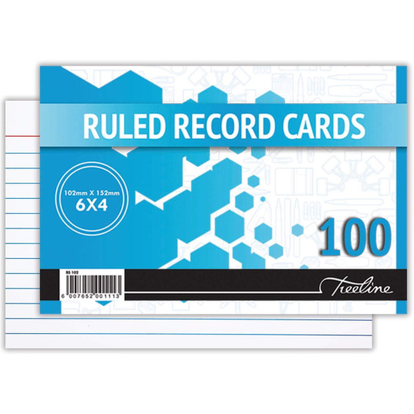 Treeline Ruled Record Cards 102 x 152mm Treeline Ruled Record Cards 102 x 152mm