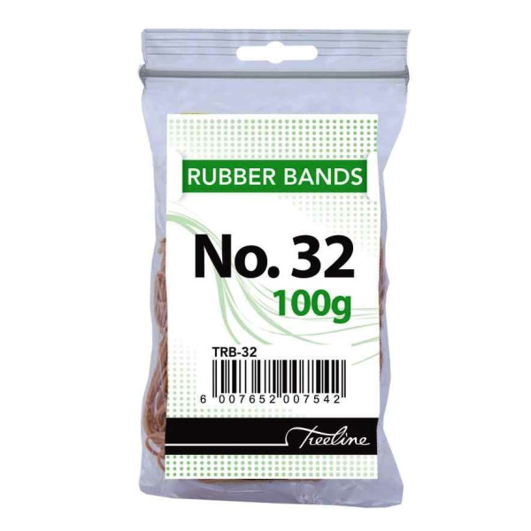 TREELINE Rubber Bands 100g - No 32