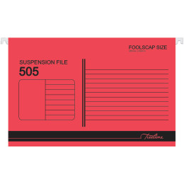 TREELINE Foolscap Suspension Files Red - Pack of 25