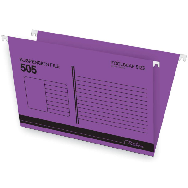 TREELINE Foolscap Suspension Files Purple - Pack of 25