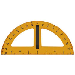 TREELINE Chalkboard Protractor 180 Degree - Yellow