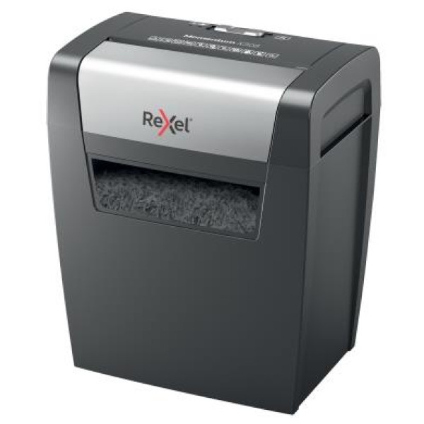 REXEL Momentum X308 Shredder – Left Side View Left side view of REXEL Momentum X308 Cross Cut Home Office Shredder