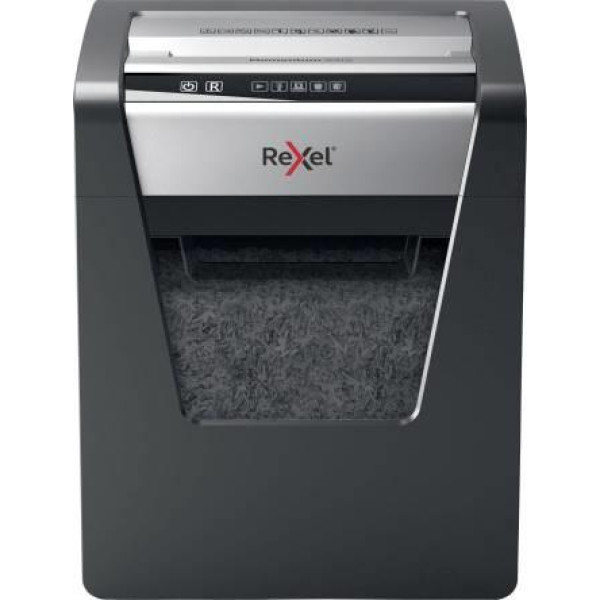 REXEL Momentum X415 Shredder – Left Side View Left side view of REXEL Momentum X415 Cross Cut Shredder for office use