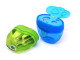 BANTEX 3 Hole Sharpener with Container - Assorted Colours