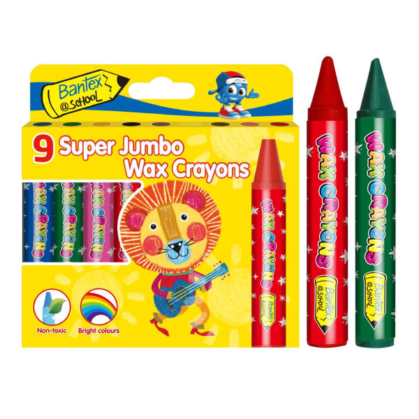 BANTEX Super Jumbo Wax Crayons - 9s