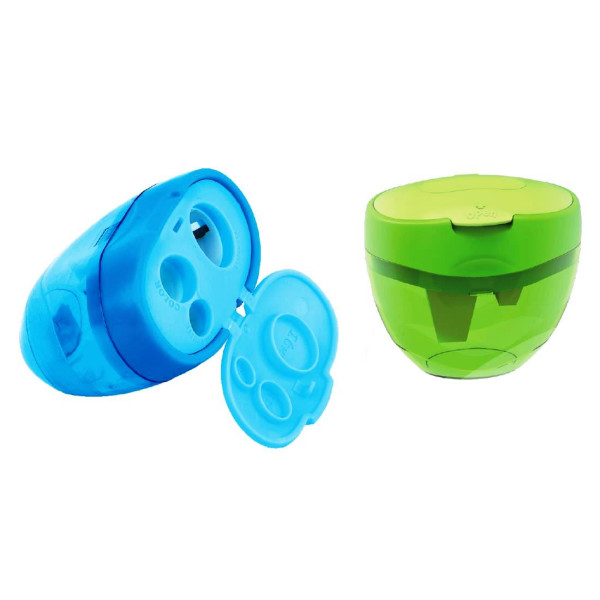 BANTEX 3 Hole Sharpener with Container - Assorted Colours