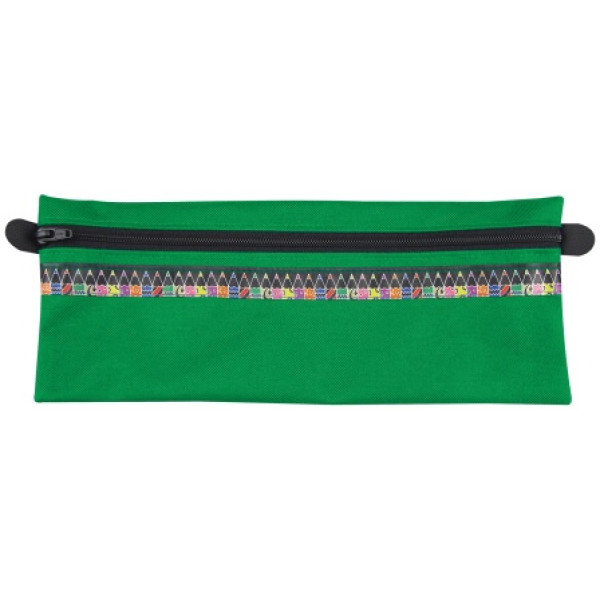 BANTEX Nylon Pencil Bag with Zip 32cm - Green BANTEX Nylon Pencil Bag with Zip 32cm - Green
