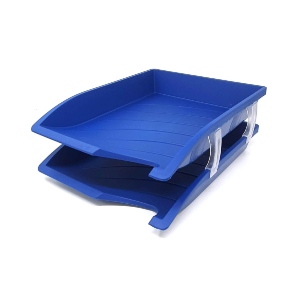 BANTEX Optima Letter Tray Set PP - Blue BANTEX Optima Letter Tray Set PP - Blue