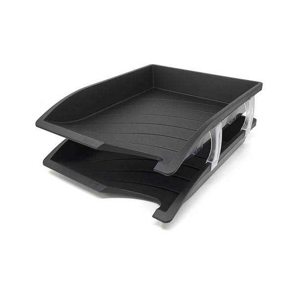 BANTEX Optima Letter Tray Set PP - Black BANTEX Optima Letter Tray Set PP - Black
