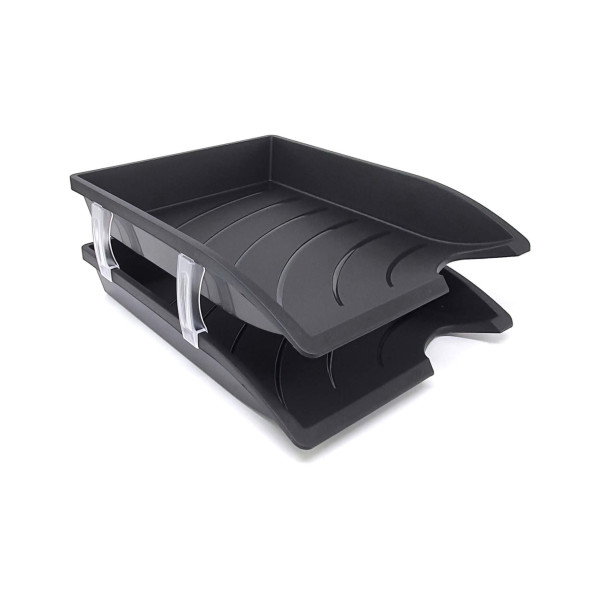 BANTEX Optima Letter Tray Set PP - Black BANTEX Optima Letter Tray Set PP - Black
