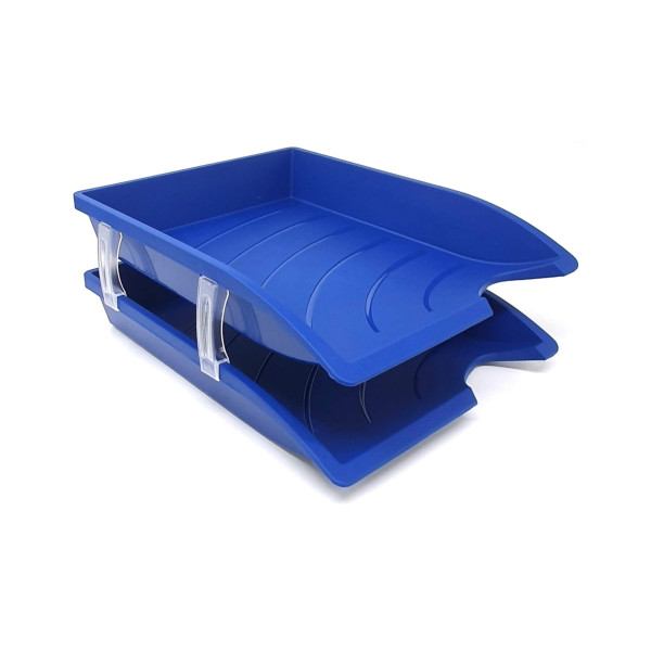 BANTEX Optima Letter Tray Set PP - Blue BANTEX Optima Letter Tray Set PP - Blue
