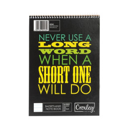 CROXLEY A5 Shorthand Notebook JD145 (144 Page) Feint Ruled