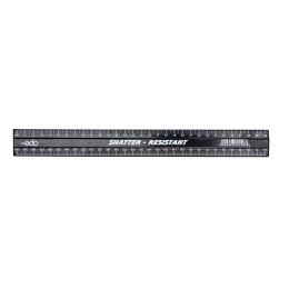 EDO - Shatter Resistant Ruler 30cm - Black