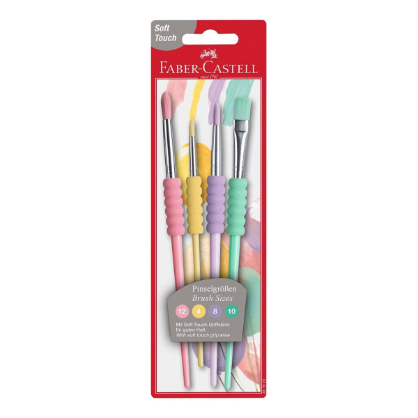 Faber-Castell Pastel Brush Assorted Soft Touch Sizes 4,8,10 and 12 Faber-Castell Pastel Brush Assorted Soft Touch Sizes 4,8,10 and 12