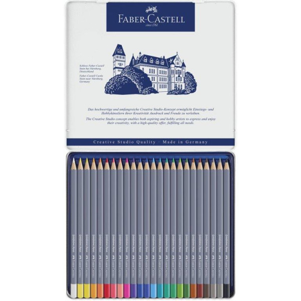 Faber-Castell Goldfaber Aqua Watercolour Pencil - Tin Of 24 Faber-Castell Goldfaber Aqua Watercolour Pencil - Tin Of 24