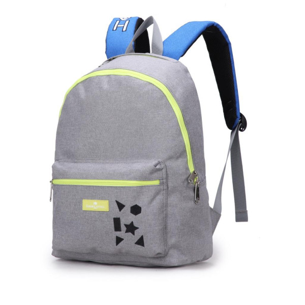 Faber-Castell Energetic Backpack - 1 compartment -Light Grey / Yellow Zipper
