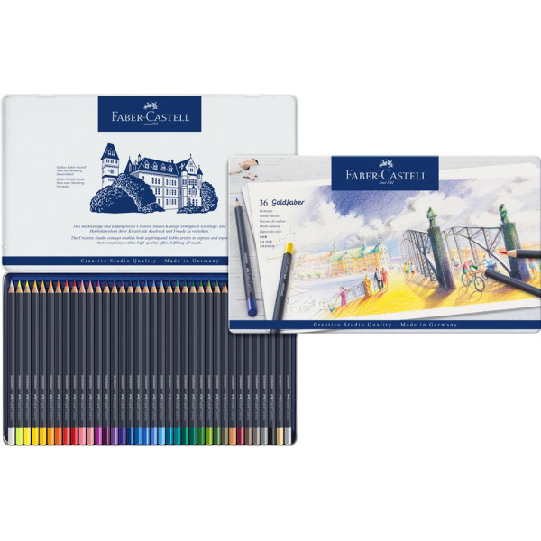Faber-Castell Goldfaber Colour Pencils -  Tin Of 36