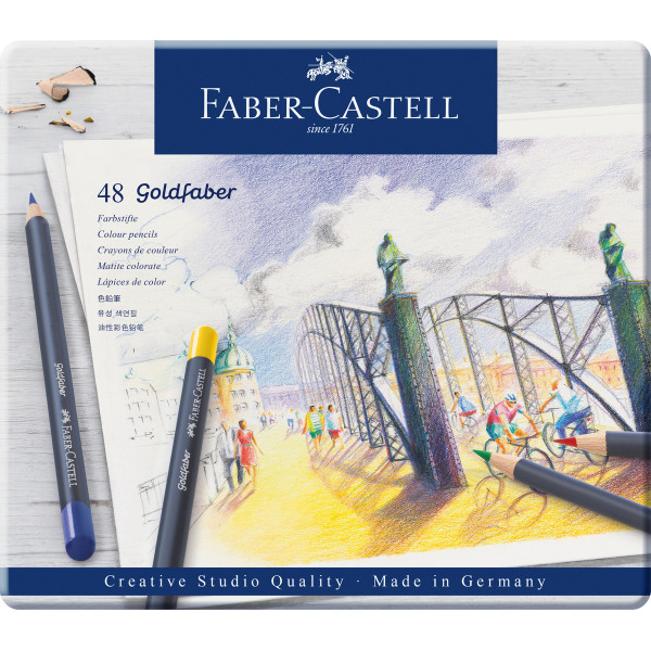 Faber-Castell Goldfaber Colour Pencils -  Tin Of 48