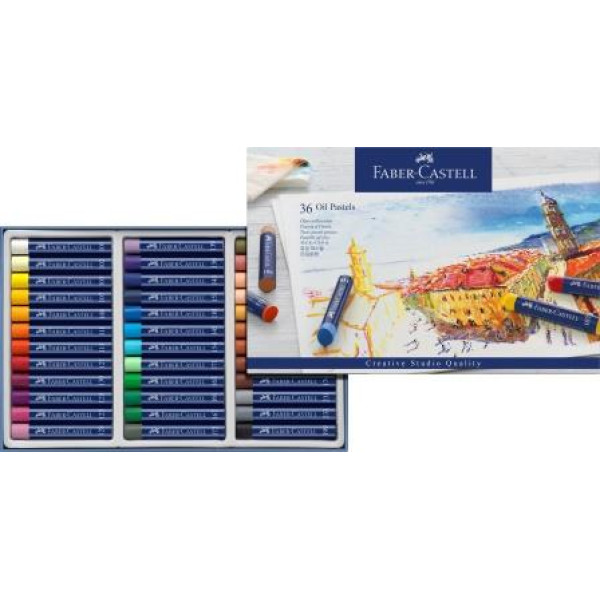 Faber-Castell Oil Pastels - Cardboard Wallet Of 36 Faber-Castell Oil Pastels - Cardboard Wallet Of 36