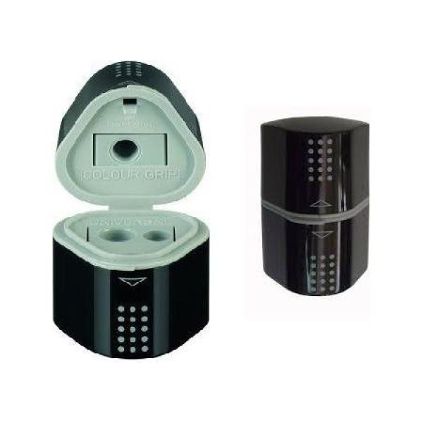 Faber-Castell Grip 2001 Trio Sharpening Box Sharpener - Black