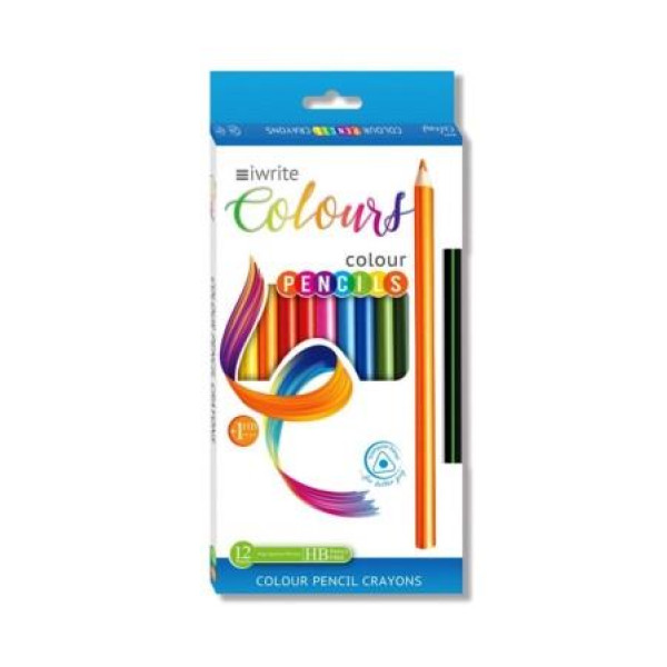 iWRITE COLOURS Colouring Pencils 12 + 1 HB Grphite Pencil iWRITE COLOURS Colouring Pencils 12 + 1 HB Grphite Pencil