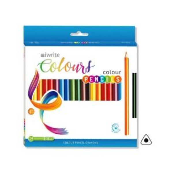 iWRITE COLOURS Colouring Pencils 24 + 1 HB Grphite Pencil iWRITE COLOURS Colouring Pencils 24 + 1 HB Grphite Pencil
