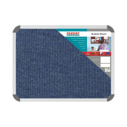 PARROT Bulletin Board Ribbed Aluminium Frame 600 x 450mm - Denim PARROT Bulletin Board Ribbed Aluminium Frame 600 x 450mm - Denim