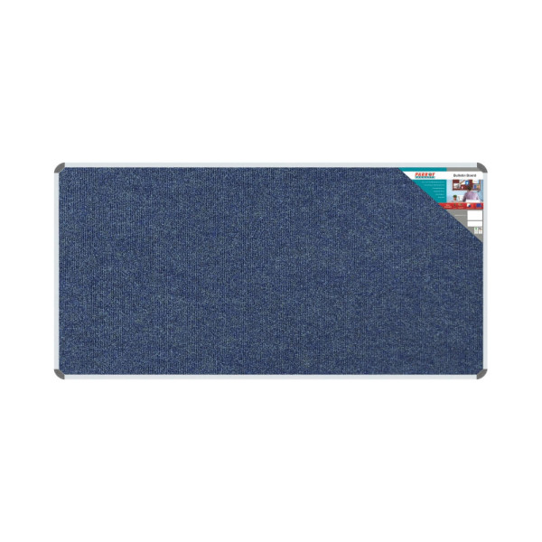 PARROT Bulletin Board Ribbed Aluminium Frame 1800 x 900mm - Denim