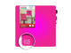 Front view of Parrot Whiteboard Tile Magnetic in Pink color