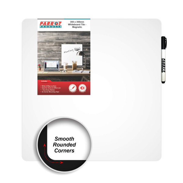 PARROT Whiteboard Tile Magnetic - WHITE