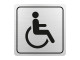 PARROT Disabled Toilet Symbolic Sign - Black Printed on Brushed Aluminium ACP - 150 x 150mm PARROT Disabled Toilet Symbolic Sign - Black Printed on Brushed Aluminium ACP - 150 x 150mm
