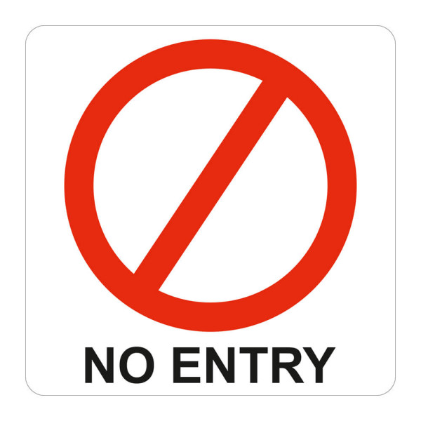 PARROT No Entry Symbolic Sign - Printed on White ACP - 150 x 150mm PARROT No Entry Symbolic Sign - Printed on White ACP - 150 x 150mm
