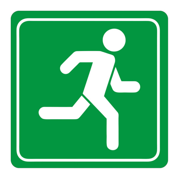 PARROT Green Man Running Symbolic Sign - Printed on White ACP - 150 x 150mm PARROT Green Man Running Symbolic Sign - Printed on White ACP - 150 x 150mm