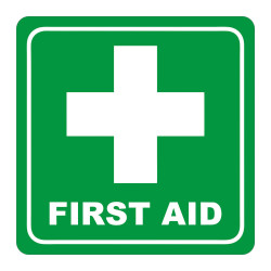 PARROT Green First Aid Symbolic Sign - Printed on White ACP - 150 x 150mm PARROT Green First Aid Symbolic Sign - Printed on White ACP - 150 x 150mm
