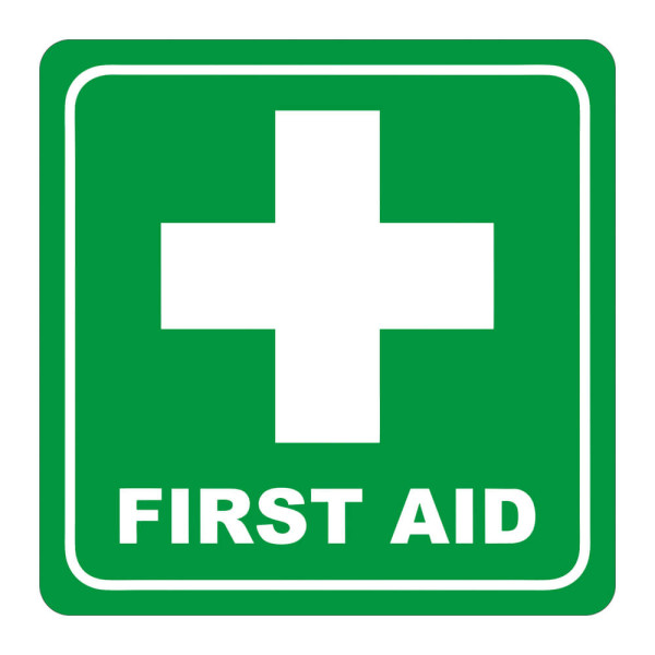 PARROT Green First Aid Symbolic Sign - Printed on White ACP - 150 x 150mm PARROT Green First Aid Symbolic Sign - Printed on White ACP - 150 x 150mm