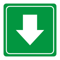 PARROT Green Arrow Symbolic Sign - Printed on White ACP - 150 x 150mm PARROT Green Arrow Symbolic Sign - Printed on White ACP - 150 x 150mm