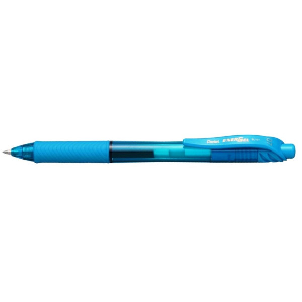 PENTEL BL107S EnerGel X Retractable Gel Roller Pen 0.7mm Light Blue