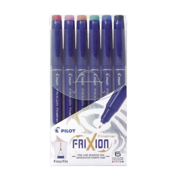 Pilot FriXion Fineliner Erasable Pen - Wallet of 6 Pilot FriXion Fineliner Erasable Pen - Wallet of 6