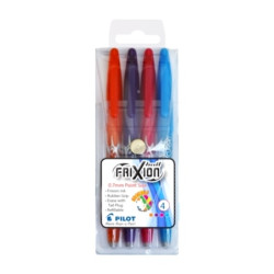 PILOT FriXion 0.7mm Erasable Rollerball Pen - Fashion Colours - Wallet of 4 PILOT FriXion 0.7mm Erasable Rollerball Pen - Fashion Colours - Wallet of 4